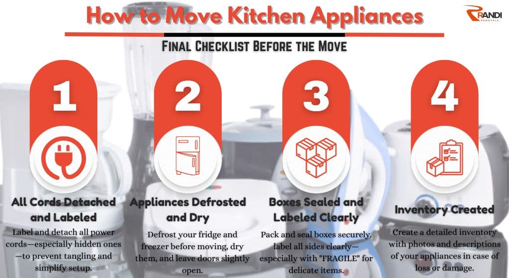 How to move kitchen appliances